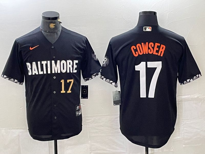 Men Baltimore Orioles #17 Cowser Black City Edition Nike 2024 MLB Jersey style 2->chicago bears->NFL Jersey